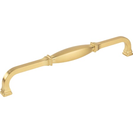 Jeffrey Alexander 12" Center-to-Center Brushed Gold Audrey Appliance Handle 278-12BG